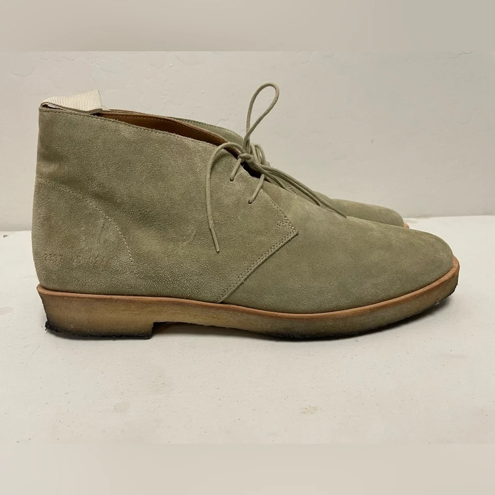 Common Projects Washed Suede Chukka Boots in Sand Size 45 US 12‎ $552
